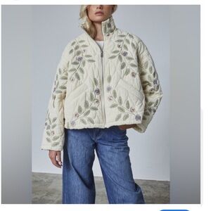 Blank NYC multi Embroidered Quilted Jacket size M